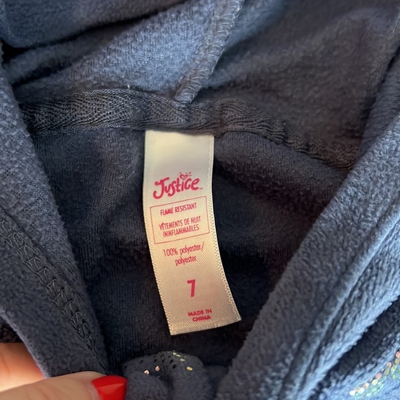 Justice Unicorn Fleece Zip-up Onesie - Picture 3 of 4